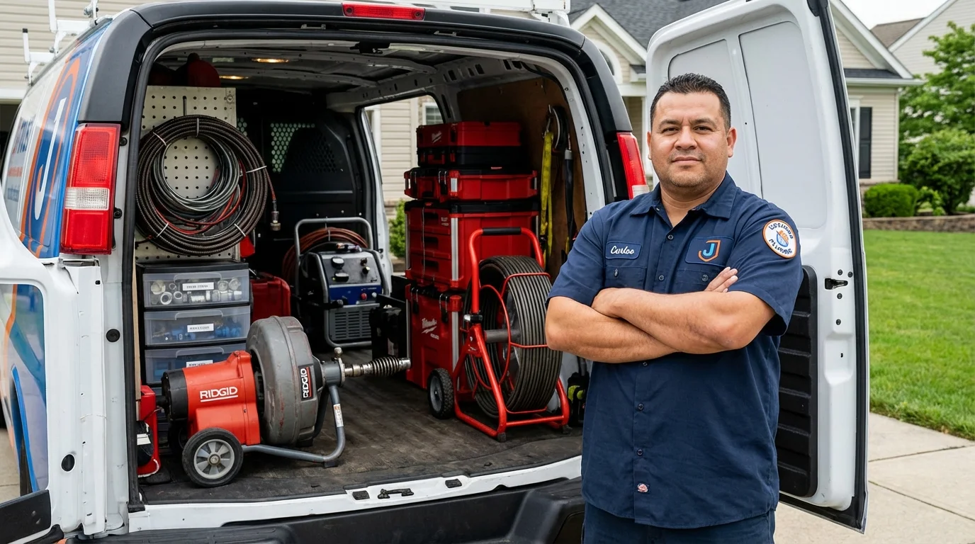 Professional drain cleaning equipment and Johns Plumbing LLC plumber in Talbotton